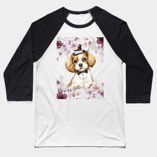 Cavalier King Charles Spaniel wears a suit Baseball T-Shirt